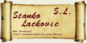 Stanko Lacković vizit kartica